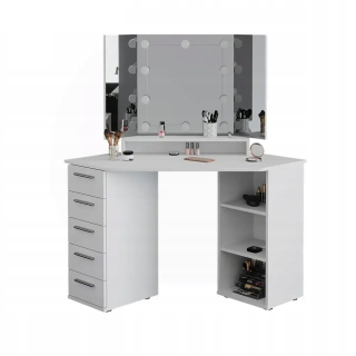 Toaletný stolík - Vicco Whitce Mate Polet 128,4 x 142,3 x 50,8 cm podsvietenia