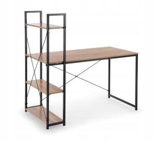 Písací stôl pre mládež - Narvik B1 Desk + Black Dąb Sonoma Halmar