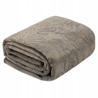 Prikrývka, prehozy na posteľ - Bedspread 220x240 Ariel Beige prešívaná velor