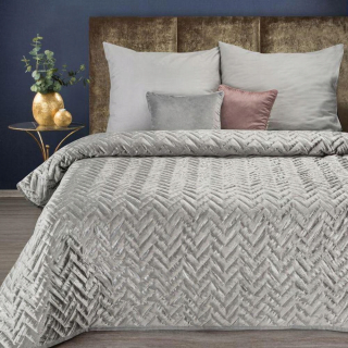 Prikrývka, prehozy na posteľ - Bedspread Agata 1 170x210 cm svetlo šedá