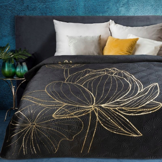 Prikrývka, prehozy na posteľ - LOTOS Bedspread 1 170x210 cm čierna