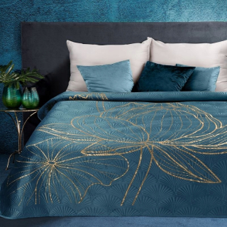 Prikrývka, prehozy na posteľ - Lotos Bedspread 2 220x240 cm tyrkysová