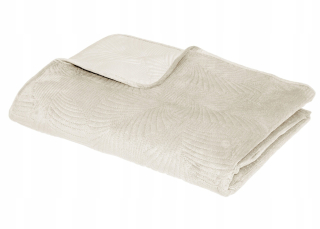 Prikrývka, prehozy na posteľ - Posteľná posteľná skosenie béžového welvet Soft 240x260 cm