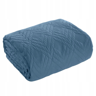 Prikrývka, prehozy na posteľ - Blokované postele pre buchtu 220x240 Blue Eurofirans