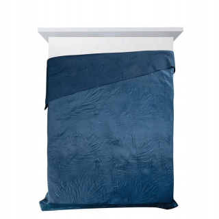 Prikrývka, prehozy na posteľ - Slepá na posteli Velvet Velor 220x240 cm NAVY BLUE