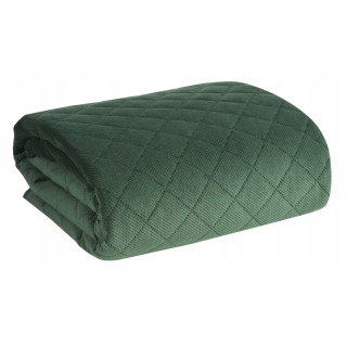 Prikrývka, prehozy na posteľ - Bedspread na zelenej posteli velor 220x240 Eurofirany