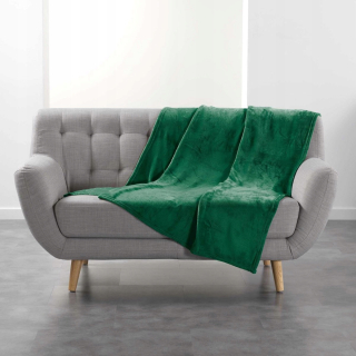 Prikrývka, prehozy na posteľ - Bedspread for Bed Flanel Sofa 125x150 zelená