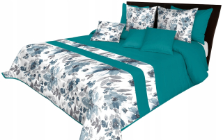Prikrývka, prehozy na posteľ - Pediculované posteľné postele 200x220 na posteli Elegantné kvety