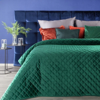 Prikrývka, prehozy na posteľ - Bedspread RIA1 170x210 cm tmavo zelená