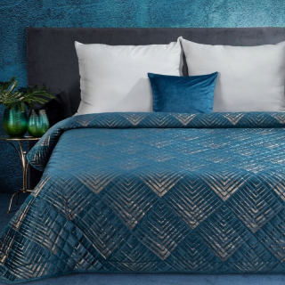 Prikrývka, prehozy na posteľ - Victoria Bedspread 1 170x210 CM Navy Blue