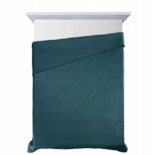 Prikrývka, prehozy na posteľ - Bedspread 200x220 prešívaná tmavá tyrkysová