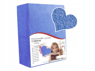 Plachta na posteľ - Modrý list s frotte s elastickým pásmom 200/220 cm