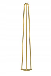Nábytkové nožičky - Vlaskové nohy zlaté kovové nohy 75 cm