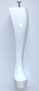Nábytkové nožičky - Nohy na nohy nábytku Ludwik 24 cm biela + skrutka