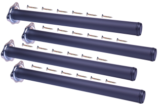 Nábytkové nožičky - Stolové nohy L-820 / FI60 Black 4 PCS Propagácia!
