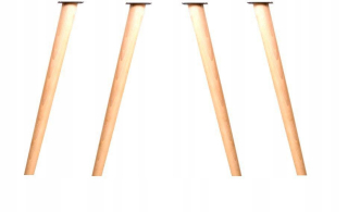 Nábytkové nožičky - Drevené nohy pre výšku nábytku 75 cm bojovali + listy