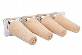 Nábytkové nožičky - Nohy drevené nohy 10 cm buk pre stoličku skrinky
