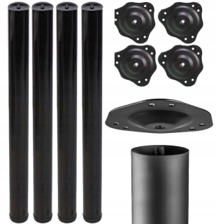 Nábytkové nožičky - Držiak nábytku Mesiac Crescent Black Mat 132 mm