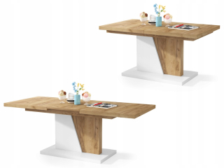 Konferenčný stolík do obývačky - Scandi Dresser 150 cm Škandinávsky štýl biely/wotan