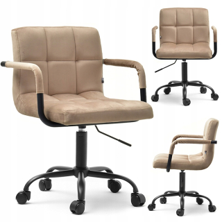 Kancelárske kreslo - Nové kreslo pre domácu kanceláriu Elis Beige Velvet
