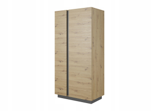 Šatníková skriňa do študenskej izby - Moderný šatník 2d Arco 96 / Graphit / Oak Artisan