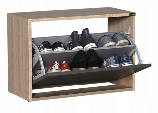 Botník do predsiene - Moderná skrinka obuvi nakláňanie Sonoma Oak