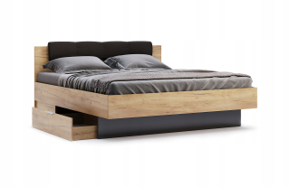 Posteľ do spálne - Moderný lesk vysokej postele 180 cm výrobca