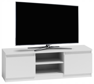 Skrinka pod TV - Moderná RTV LCD tabuľka 120 cm biela farba