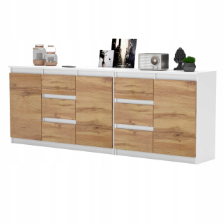 Komoda do študenskej izby - Zásuvka RTV Cabinet Black + Black Acryly Gloss 200