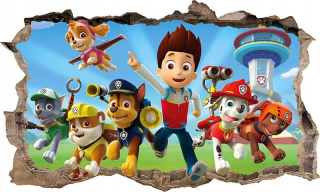 Destké samolepky - Nálepka plagát Paw Patrol 3d XXL +zadarmo č. 1