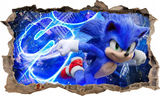 Destké samolepky - Nálepkový plagát pre stenu Sonic 3d XXXXXL