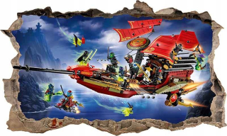 Destké samolepky - Nálepkový plagát pre nástenné lego ninjago 3d xxl č. 3