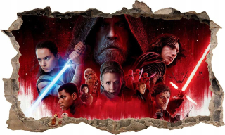 Destké samolepky - Nálepkový plagát pre Wall Star Wars 3d xxxl