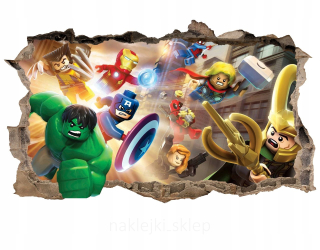 Destké samolepky - Lego Marvel Wall Sticker Avengers otvor