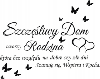 Destké samolepky - Nálepka na stenu. Happy House Family No. 122