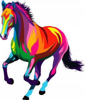 Destké samolepky - Nálepka na stenu koňa Horse Pony Farba xxl