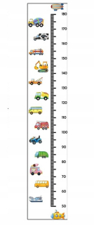 Destké samolepky - Nálepka na stenu Miarka Rast Car Vozidlá