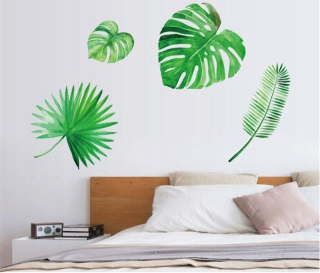 Destké samolepky - Nástenná nálepka na stene listy monštrum papradia