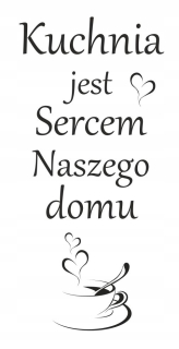 Destké samolepky - Nálepka na stenu Kuchyňa nápisu je srdcom domu