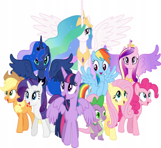 Destké samolepky - Nástenné nálepky My Little Pony Ponies 100x75