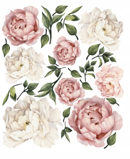 Destké samolepky - Piwonie Wall Stumpers Flowers 70x60 cm