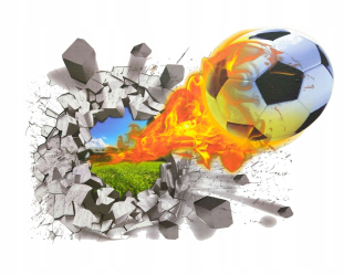 Destké samolepky - Nálepky na stenu 3D futbal WS-0145