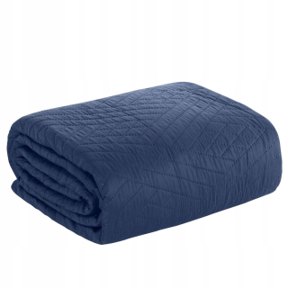 Prikrývka, prehozy na posteľ - Bedspread 170x210 prešívaná Eurofirany Boni1 Navy Blue