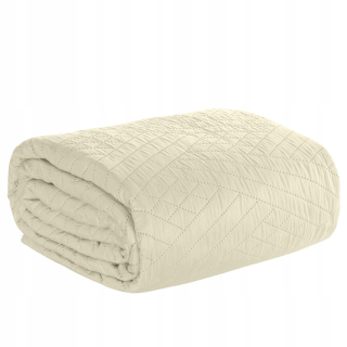 Prikrývka, prehozy na posteľ - Bedspread 170x210 prešívané Eurofirany Boni1 krém