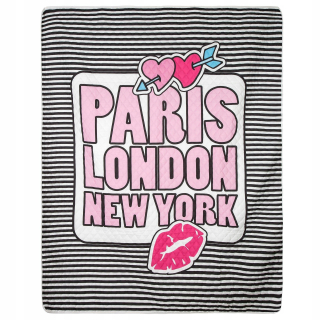 Prikrývka, prehozy na posteľ - Zastavenie 200x220 Paríž London New York Youth
