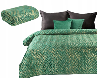 Prikrývka, prehozy na posteľ - Bunning 220x240 Eurofiran Agata 1 Green+Golden