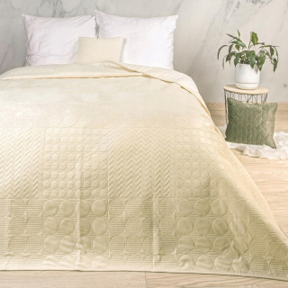 Prikrývka, prehozy na posteľ - Zastavenie elegantného/krému/170x210