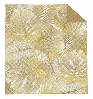 Prikrývka, prehozy na posteľ - Bedspread K 107 Beige Gold Detexpol 200x220