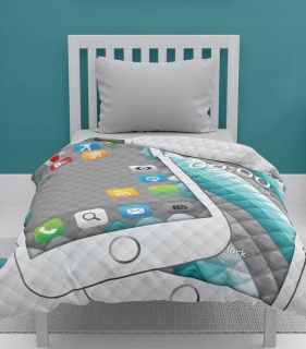 Prikrývka, prehozy na posteľ - Mládežnícky posteľ iPhone 170x210cm detexpol