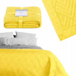 Prikrývka, prehozy na posteľ - Ophelia Bedspread žltá tlačená 200x220 ameliahome